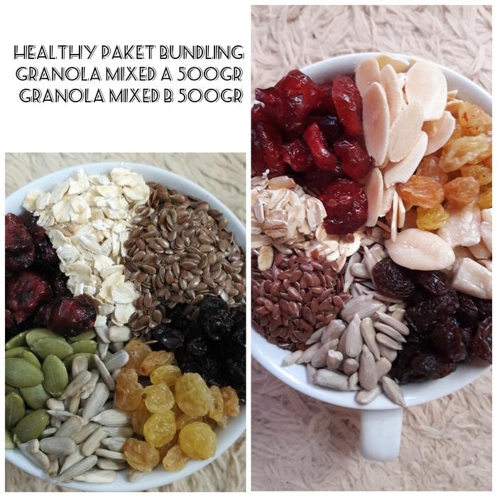 

[BUNDLING] Melogranic Healthy Granola mixed A ( 500gr )+ B ( 500gr )