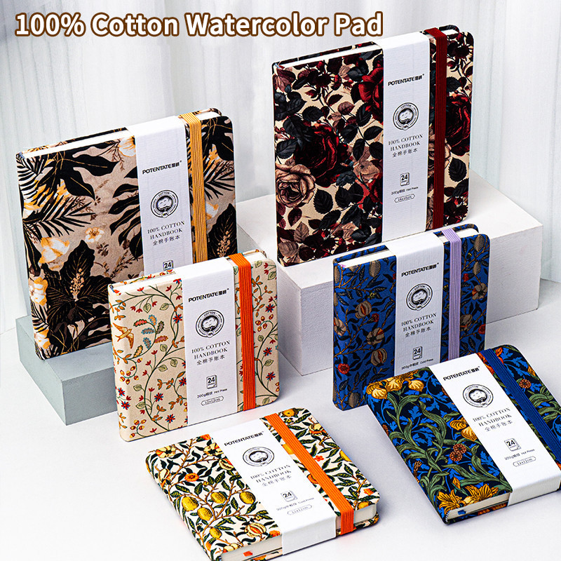 

POTENTATE Watercolor 100% Cotton Paper Pad Watercolor Journal Drawing Book Hand Notebook Artists School Sketchbook Drawing Paper