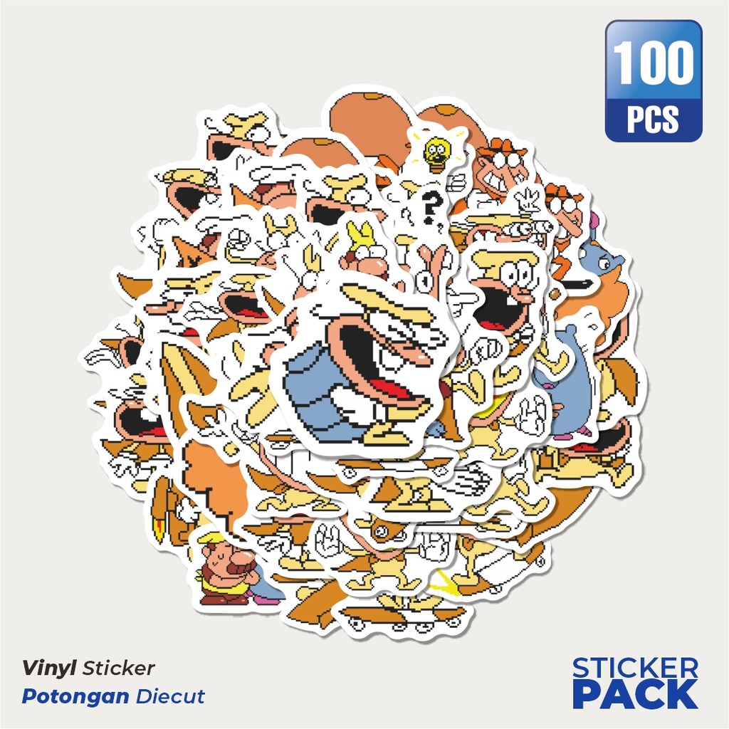 

MURAH 100 PCS Stiker Pizza Tower V3 Waterproof Aesthetic- Untuk Laptop, Motor, dan Helm - Paper Stationery Pack
