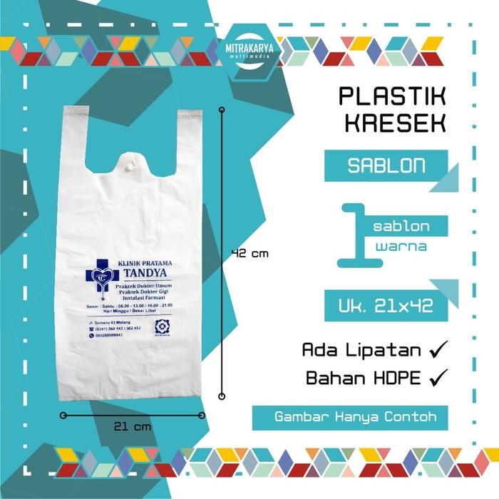 

Kantong Kresek Sablon 21cm - 1 Warna