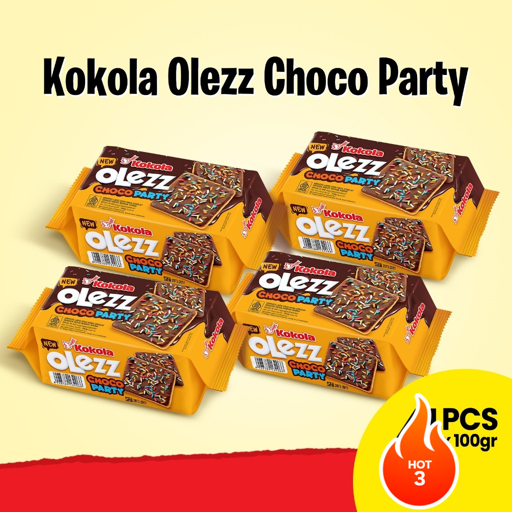 

bagusaw17 Kokola Biskuit Olezz (1 Paket Isi 3 pcs) Cemilan Crackers Krim Coklat V02