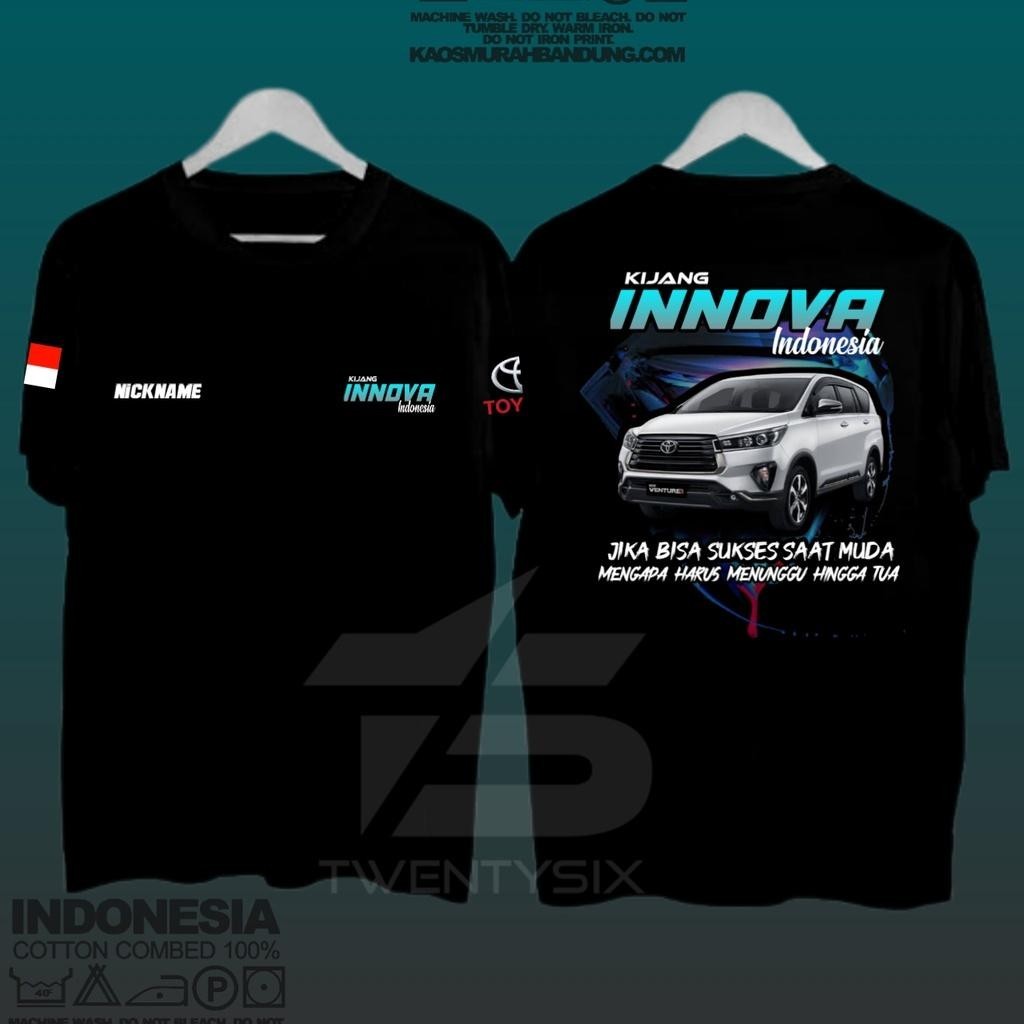 [ DISTRO TEBAL ] Terbaru Kaos Custom KIJANG INNOVA Club | Gratis Tambah Nama/Ganti Gambar Sendiri | 