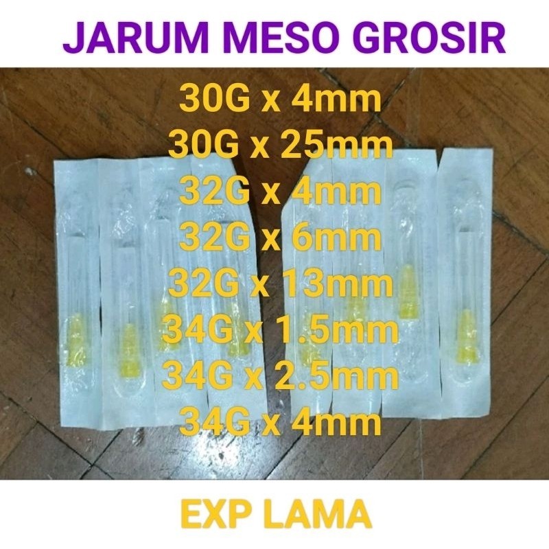 meso needle jarum meso 34G 32G 30G sungshim 34G x 4mm jarum meso skin booster needle 30Gx4mm 32Gx4mm