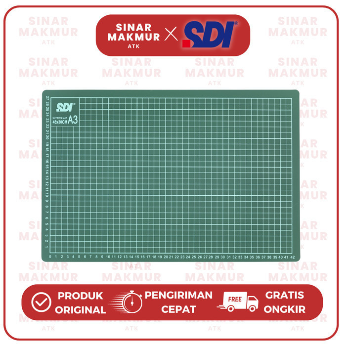 

Cutting Mat/Alas Potong/Tatakan Anti Slip A3 45 x 30 Cm 1007 SDI (Pcs)