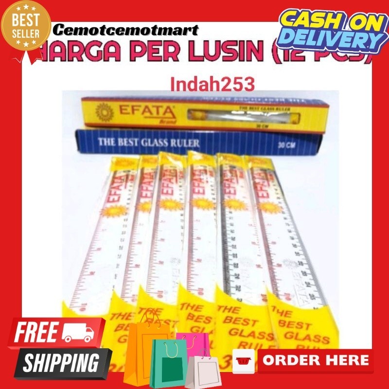 

[Cmt] Penggaris Mika Plastik 30 Cm (satu lusin)