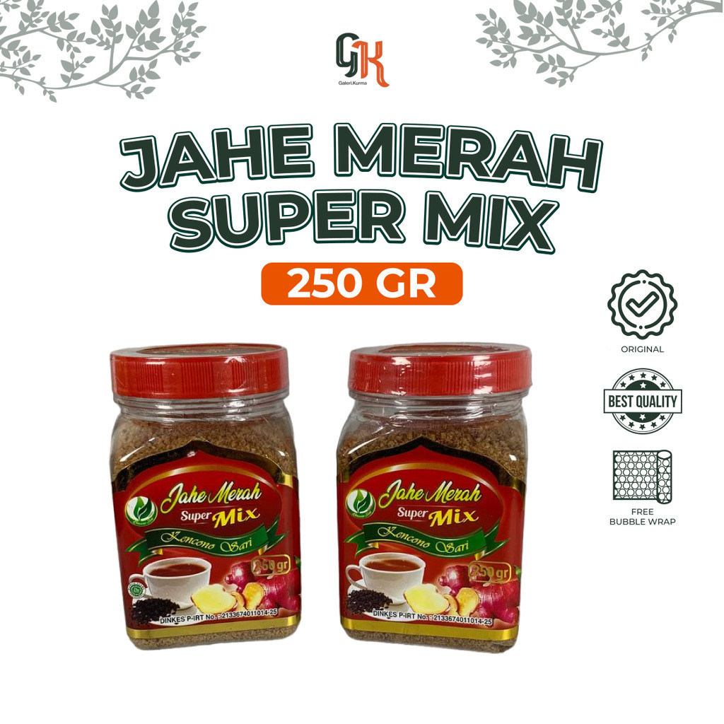 

JAHE MERAH SUPER MIX KENCONO SARI ORIGINAL 250gr