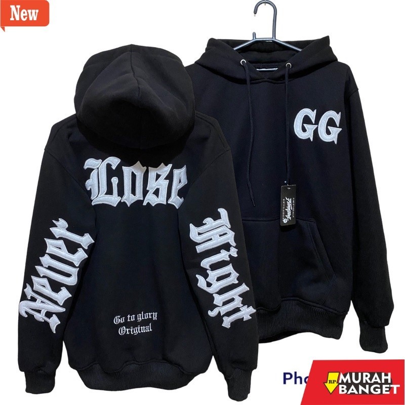 hoodie pria recomended shopee Hoodie Pria Tulisan Belakang Keren Full Bordir Jaket Sweater Viral Ter