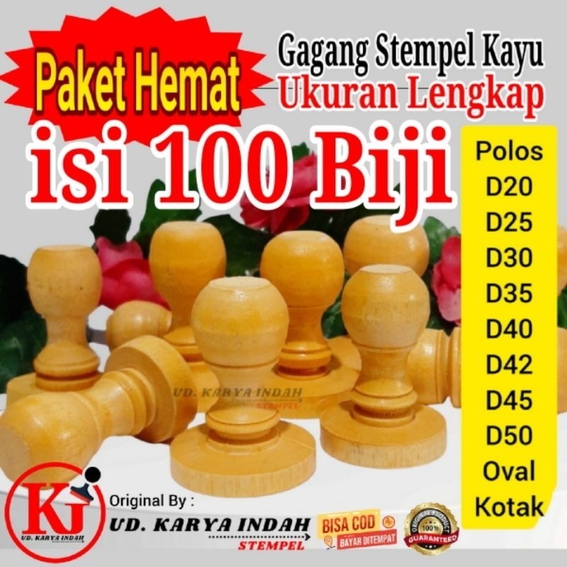 

gagang stempel bulat isi 100 biji