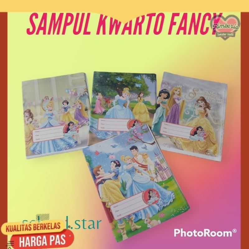 

(ISI 20 LEMBAR) SAMPUL BUKU KERTAS KWARTO / SAMPUL BUKU TULIS 60GRAM GAMBAR PRINCESS