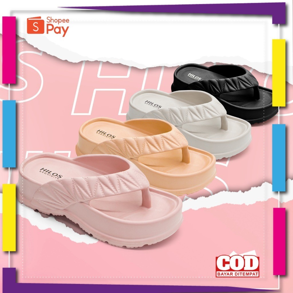 [PREMIUM ORIGINAL] Sandal Jepit Tinggi Wanita Modis Bahan Karet Empuk Kekinian Sandal Cewek Sendal J