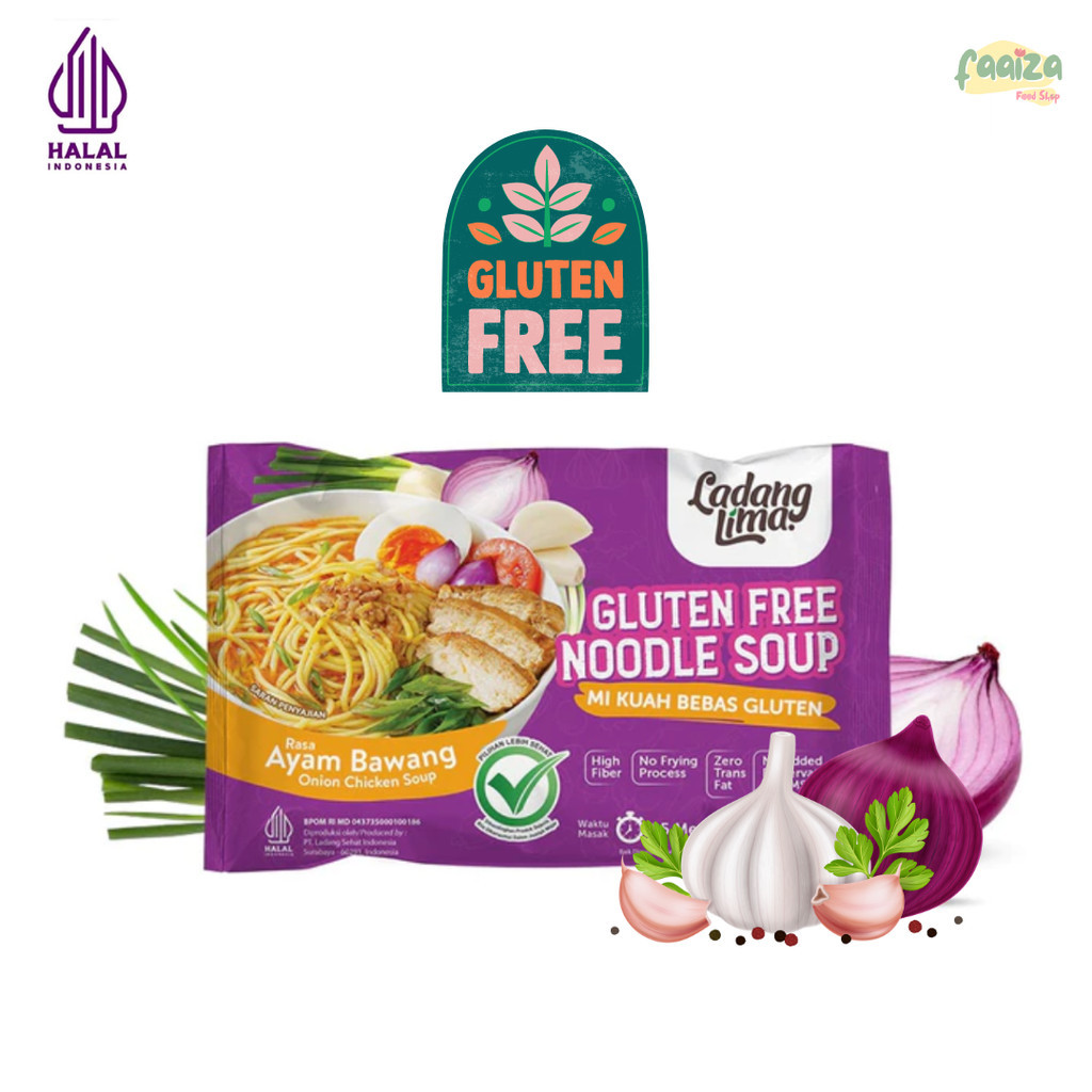 

Ladang Lima Mie Kuah Rasa Ayam Bawang 72gr Gluten Free
