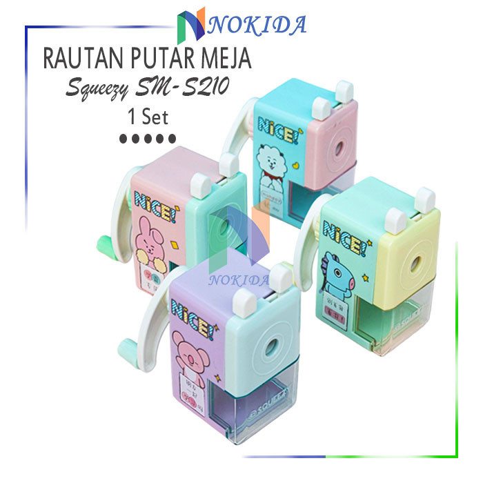 

Nokida Rautan Motif Squeezy SM-SQ10 1 Set / Serutan Putar Meja / Kerokan Super Tajam / Sharpener / Perlengkapan Sekolah