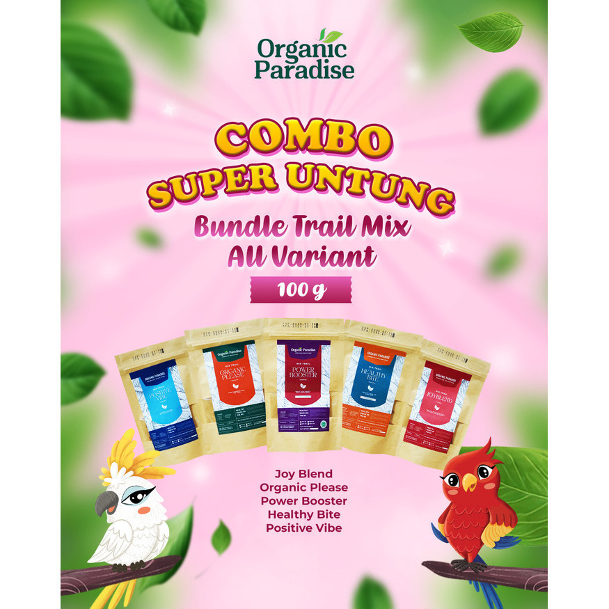 

Paket Bundling Trail Mix Combo Super Untung - All Variant Trail Mix 100 gram