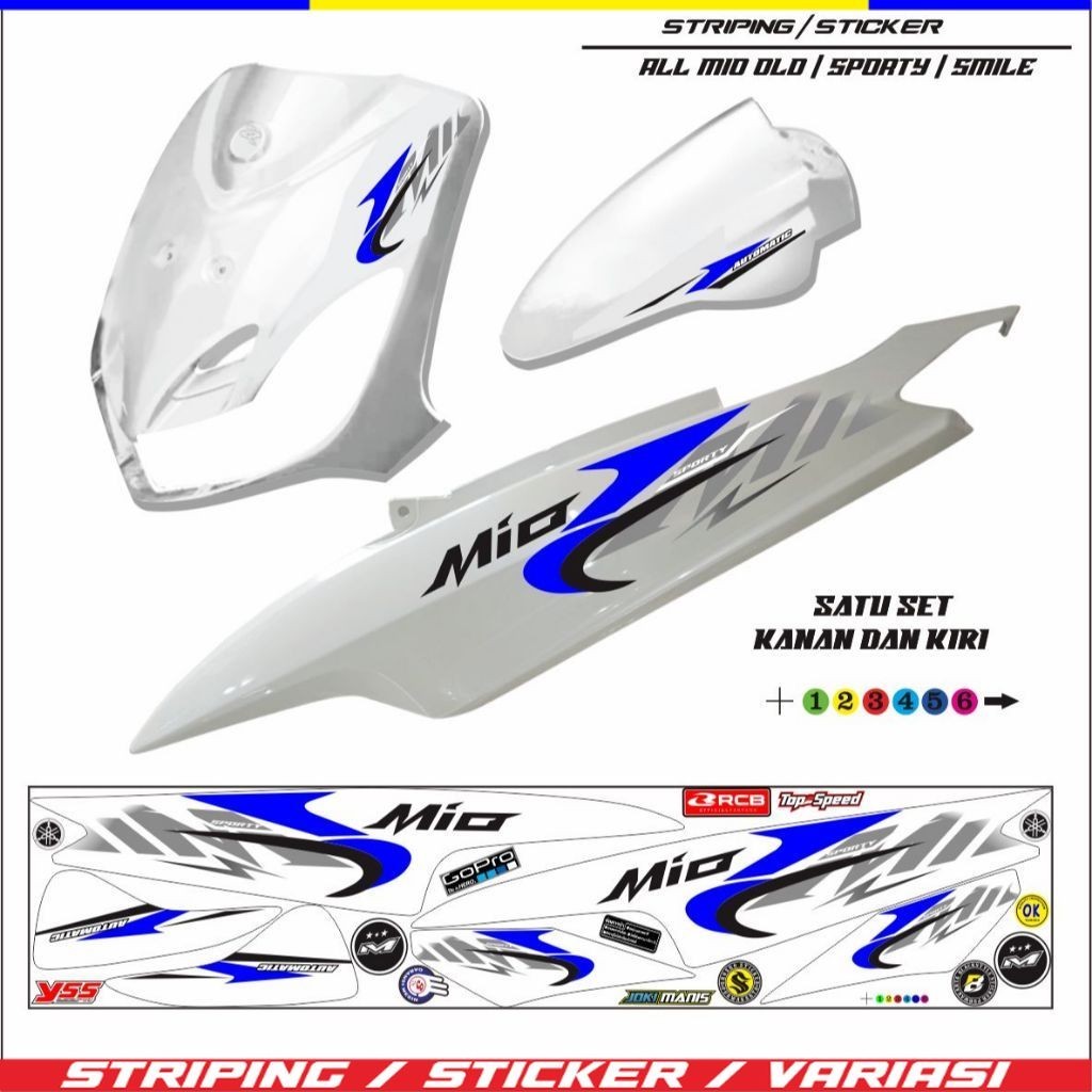STRIPING MOTOR MIO SMILE MIO OLD VARIASI SETIKER MIO CARBU VARIASI MOTOR