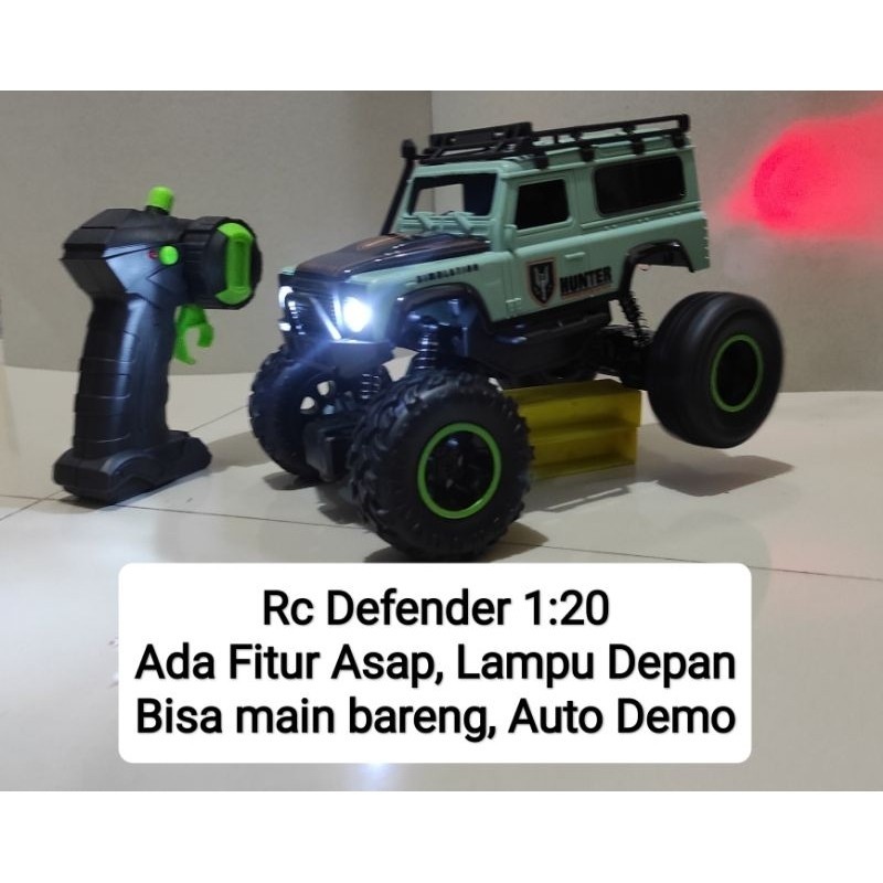 YT65XB Rc crawler Jeep defenderr 1:20 fitur keluar asap