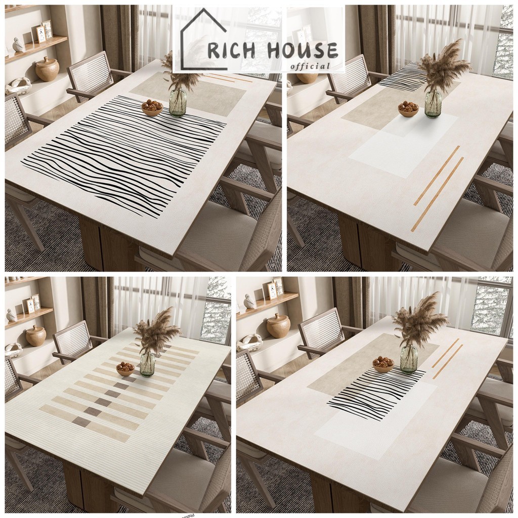 Alas Meja Makan Anti Air dan Minyak Taplak Meja Minimalis / Alas Meja Aesthetic