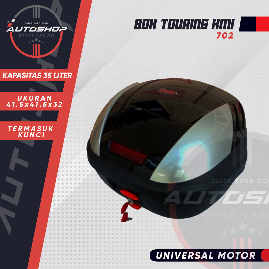 Box Motor  KMI Touring Box Bagasi Barang Motor 35 LITER 702 Universal Motor