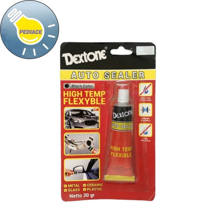 

Lem Auto Sealer DEXTONE Gasket High Temp Flexible Silikon Hitam 30gr
