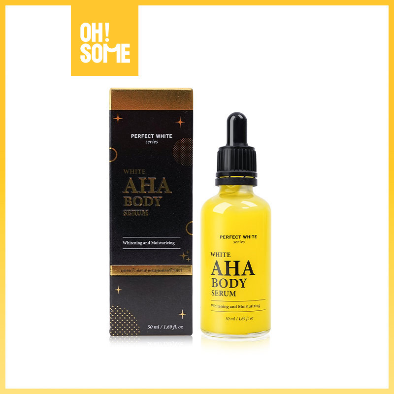 OH!SOME BEAUTY - PERFECT WHITE AHA Body Serum Whitening & Moisturizing 50 Ml | Serum Pemutih Badan S