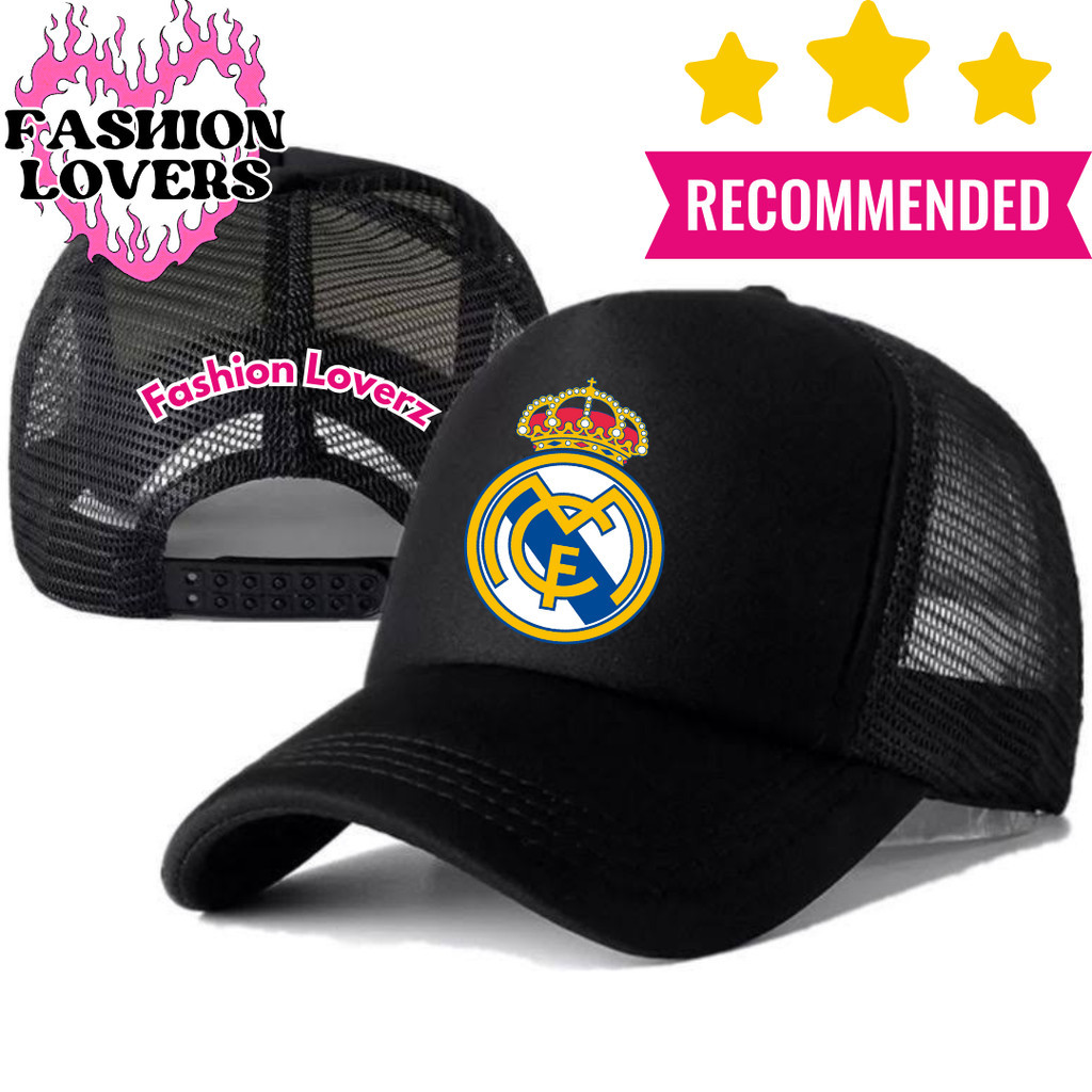 Fashion Loverz Topi Trucker REAL MADRID - Topi Distro REAL MADRID Logo - Topi REAL MADRID Premium - 
