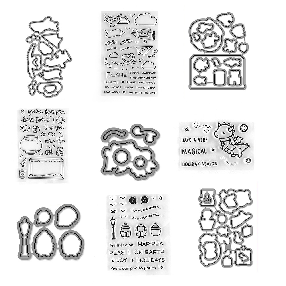 

Heart Letter Shape Bundles Clear Stamps And Metal Cutting Dies For DIY Craft Making Card Photo Album Scrapbooking Decoration