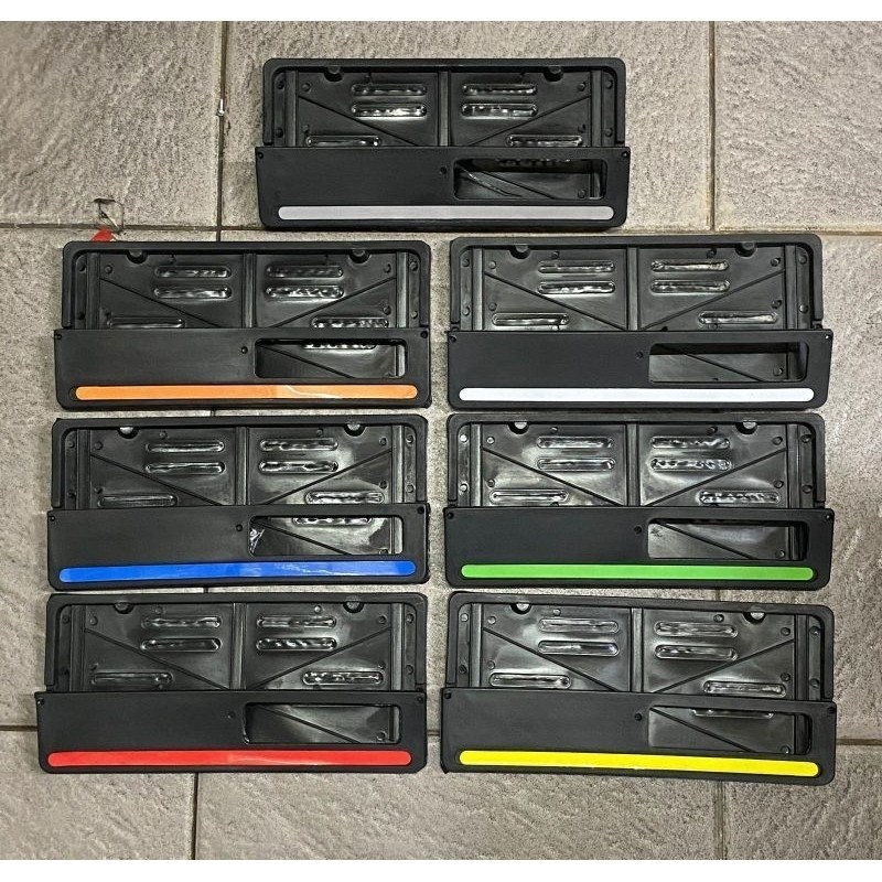 [ DELSER MOTOR ] SEPASANG BINGKAI PLAT NOMOR MOTOR TEMPAT DUDUKAN BK NO NOMER LIS LIST LES PLAT NUMB