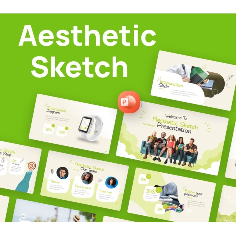 Aesthetic Sketch Doodle's PowerPoint Template Full Animation