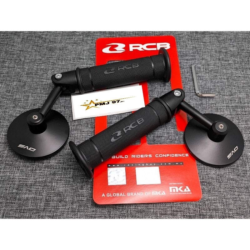 STWO-RCB Spion Jalu Bulat Plus Handgrip RCB RACING BOY HG55 Universal Motor scoopy Nmax aerox fazzio