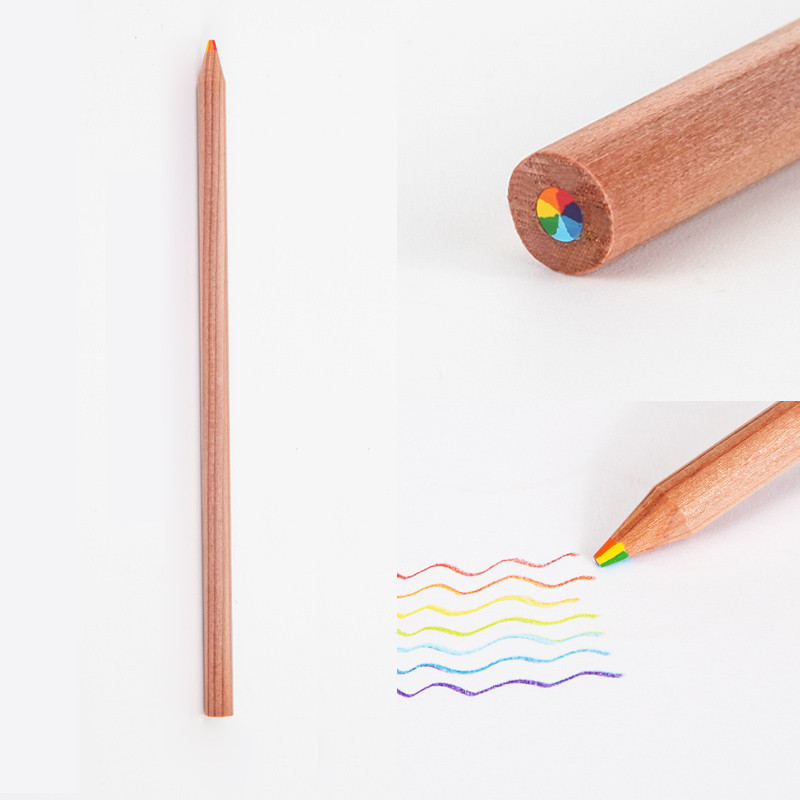 

Pensil Pelangi Inti Multi Warna Pensil Warna Gradien Alat Tulis Pensil Kreatif