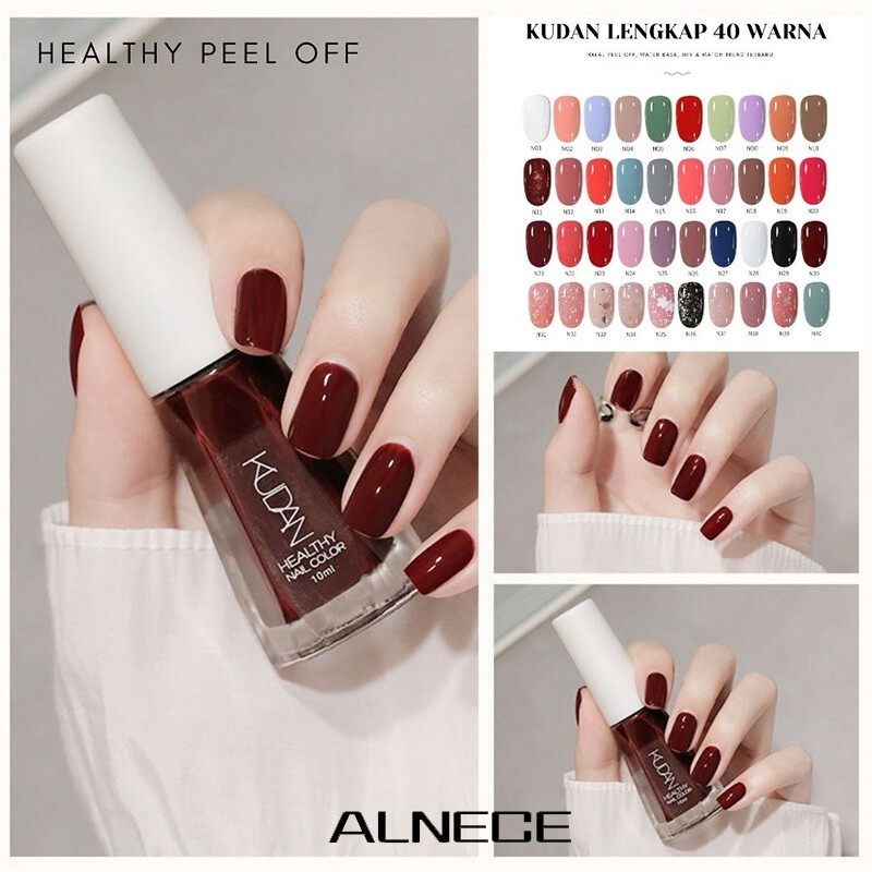 40 warna Bisa Di Kupas Kutek Halal Muslimah Kutek Peel Off Bisa Untuk Sholat Cat Kuku 10ml Nail Art