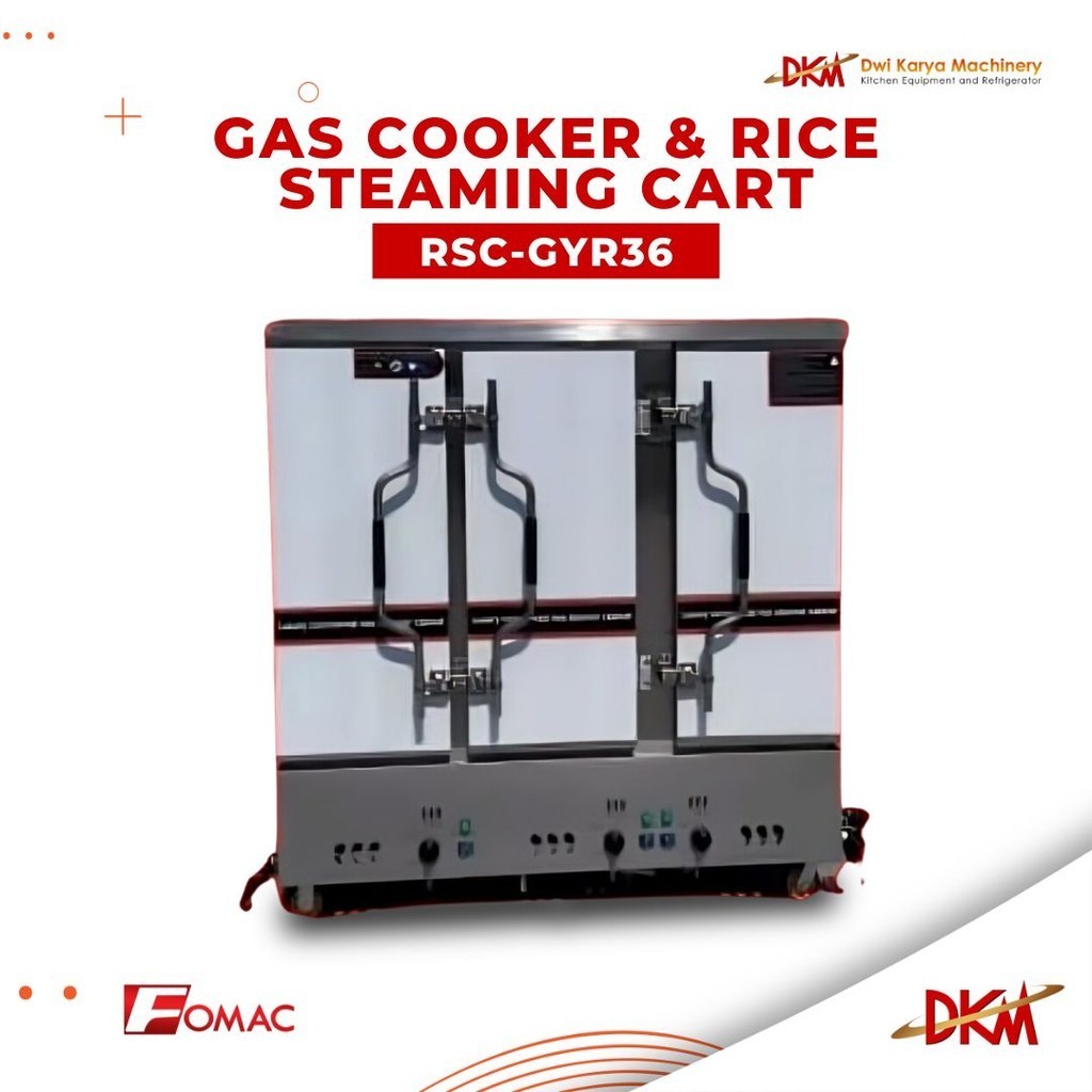 Fomac Rice Steaming Cart RSC-GYR36 ( 36 Susun ) / Mesin Pemasak Nasi / Rice Cooker FOMAC RSC GYR36