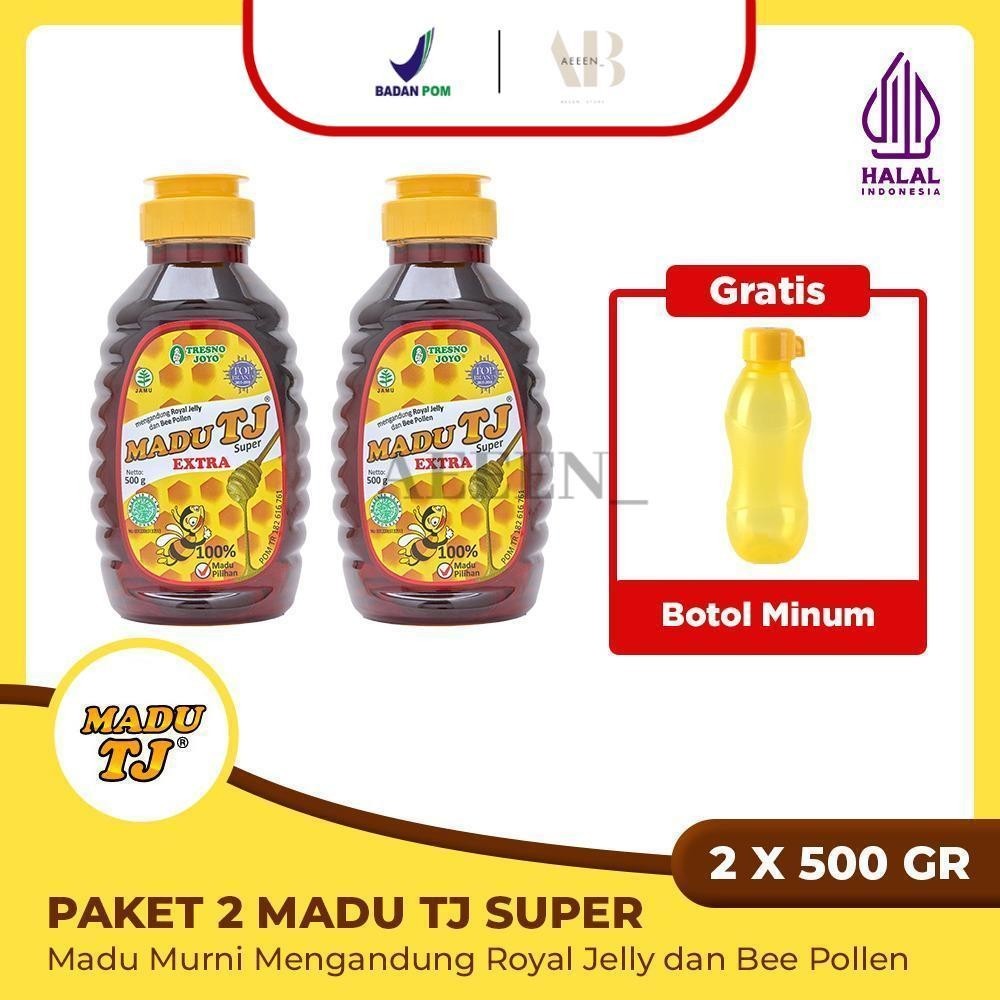 

Paket 2 Madu TJ Super 500gr [Free Botol Minum] Terlaris!!