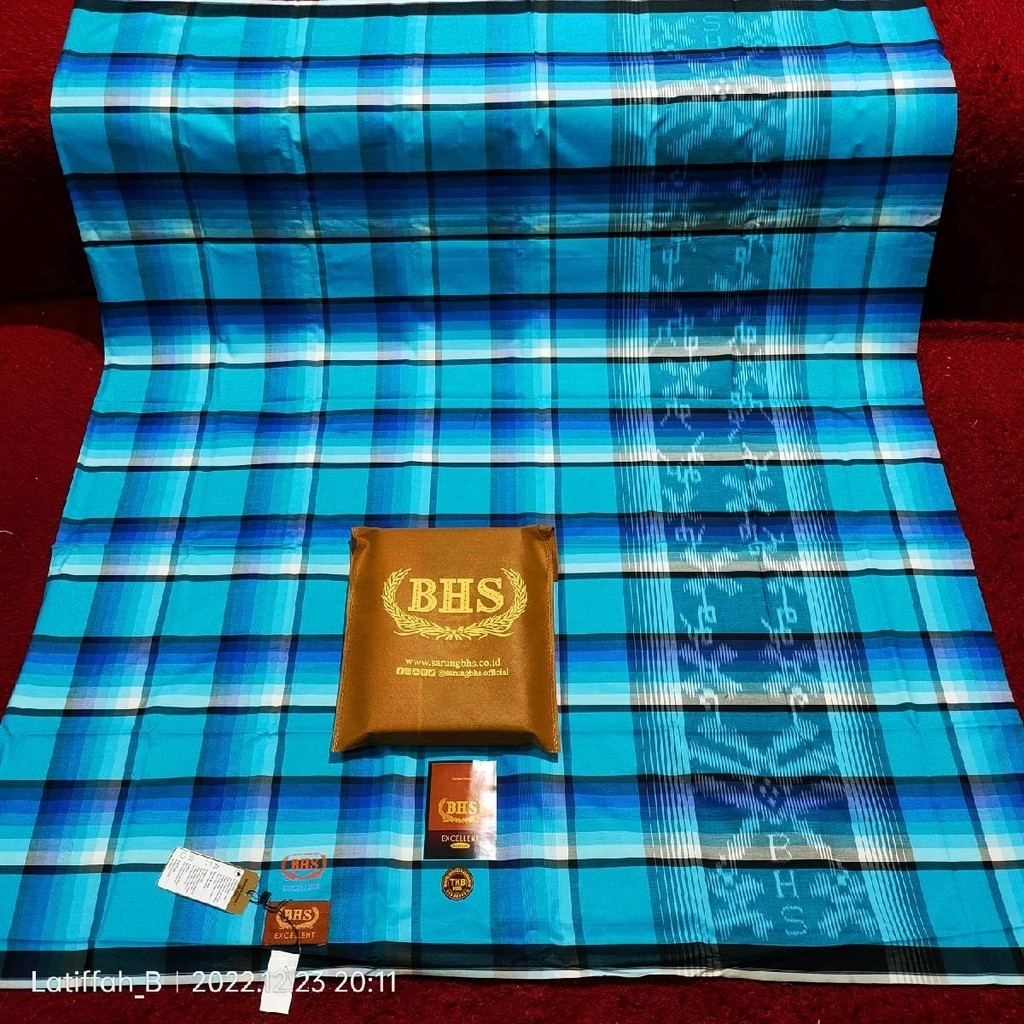 BHS TKB Excellent Bronze Sarung Pria Motif Kotak Bahan Berkualitas Ukuran 125x105 cm