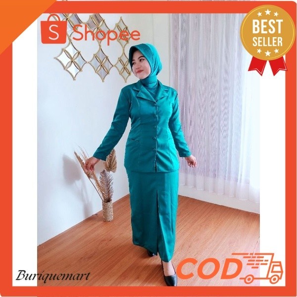 Seragam PKK Nasional hijau dan Biru tosca BRQ