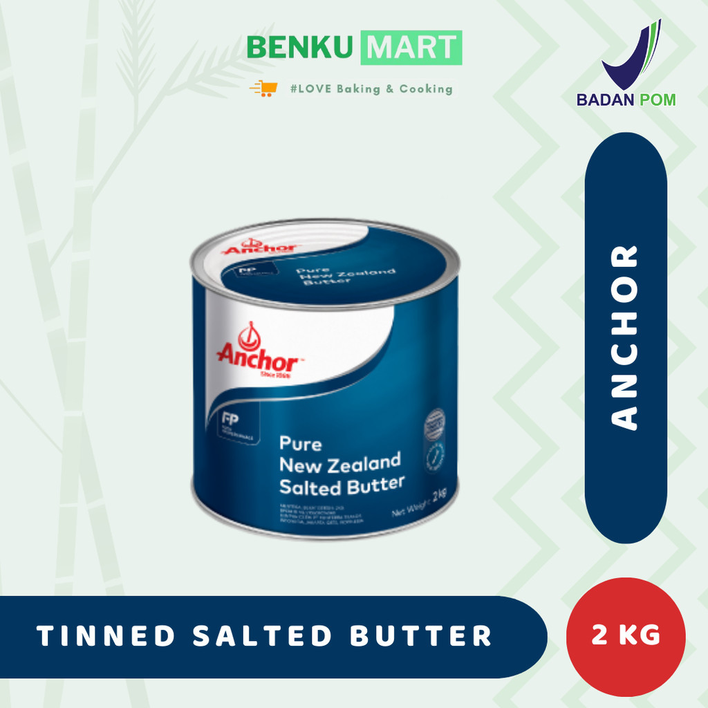 

Anchor Tinned Salted Butter 2kg | Mentega Asin Kaleng