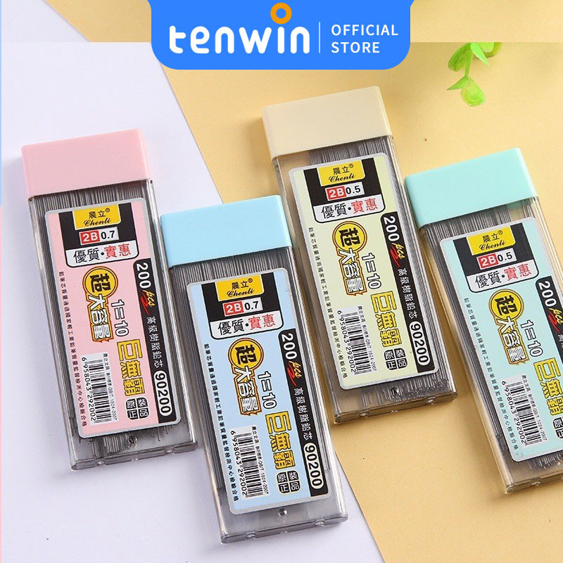 

Isi Pensil Mekanik 2B 0.5MM 0.7MM 100pcs/200PCS pensil refill -tenwin offical