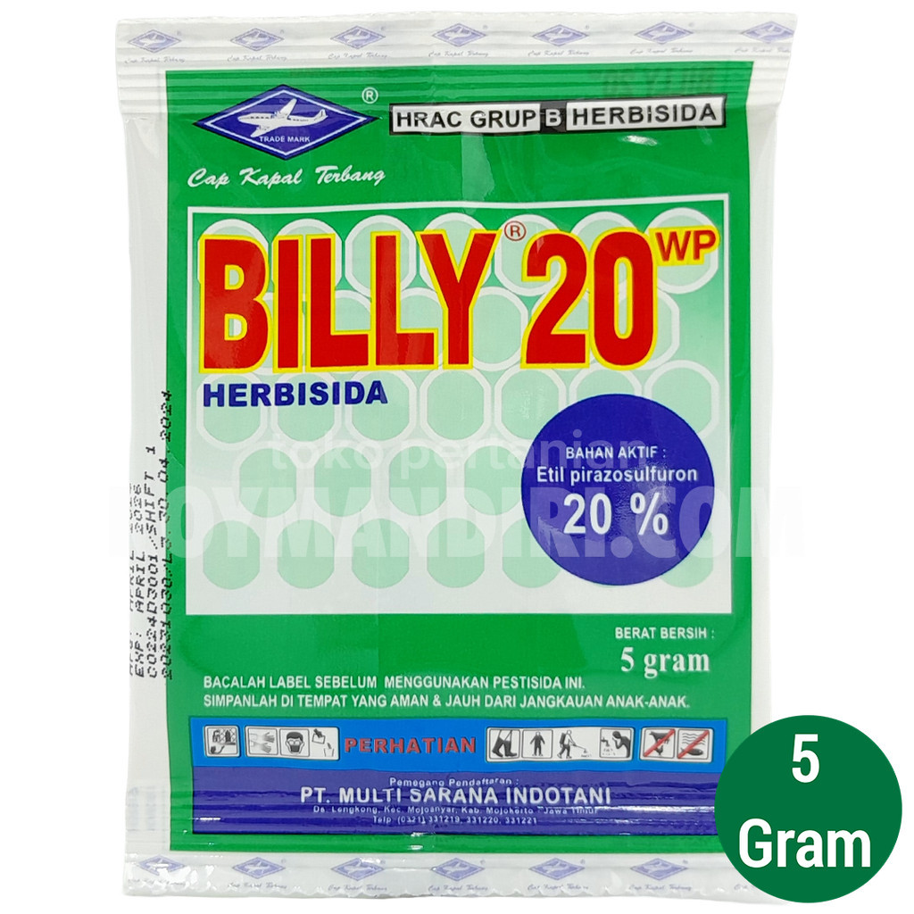 Herbisida Sistemik Pra Tumbuh Billy 20WP @5 gram