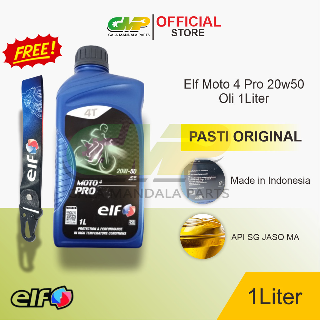 Oli ELF Moto 4 Pro 20W50 1L Semi Synthetic Motor Universal Sport