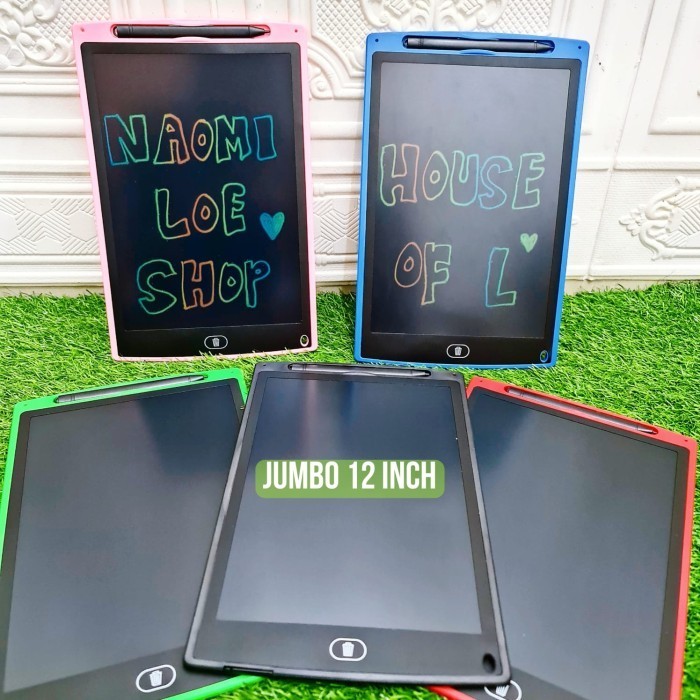

LCD 12inch JUMBO LCD Writing Tablet BESAR/ Papan Tulis Ajaib Mainan Ed - LCD 12' Pelangi