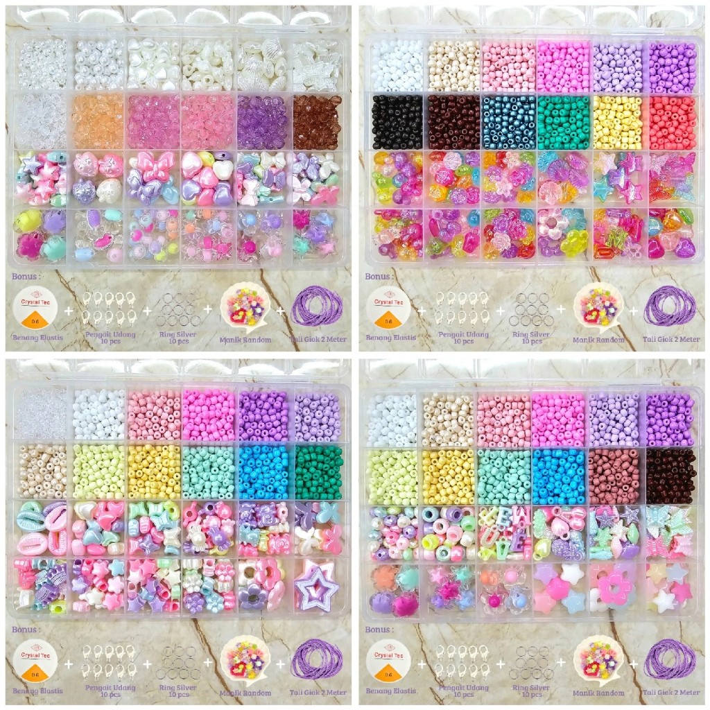 MB2 - Diy Pernak Pernik Gelang 1 Box Mute Manik Manik Pasir - Diy Manik Manik Gelang Aesthetic