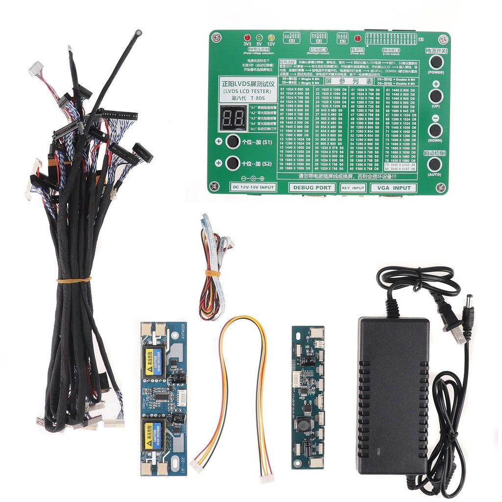 Laptop TV/LCD/LED Test Tool led panel tester Support 7-84 Inch LVDS interface 14/Screen cable high-p