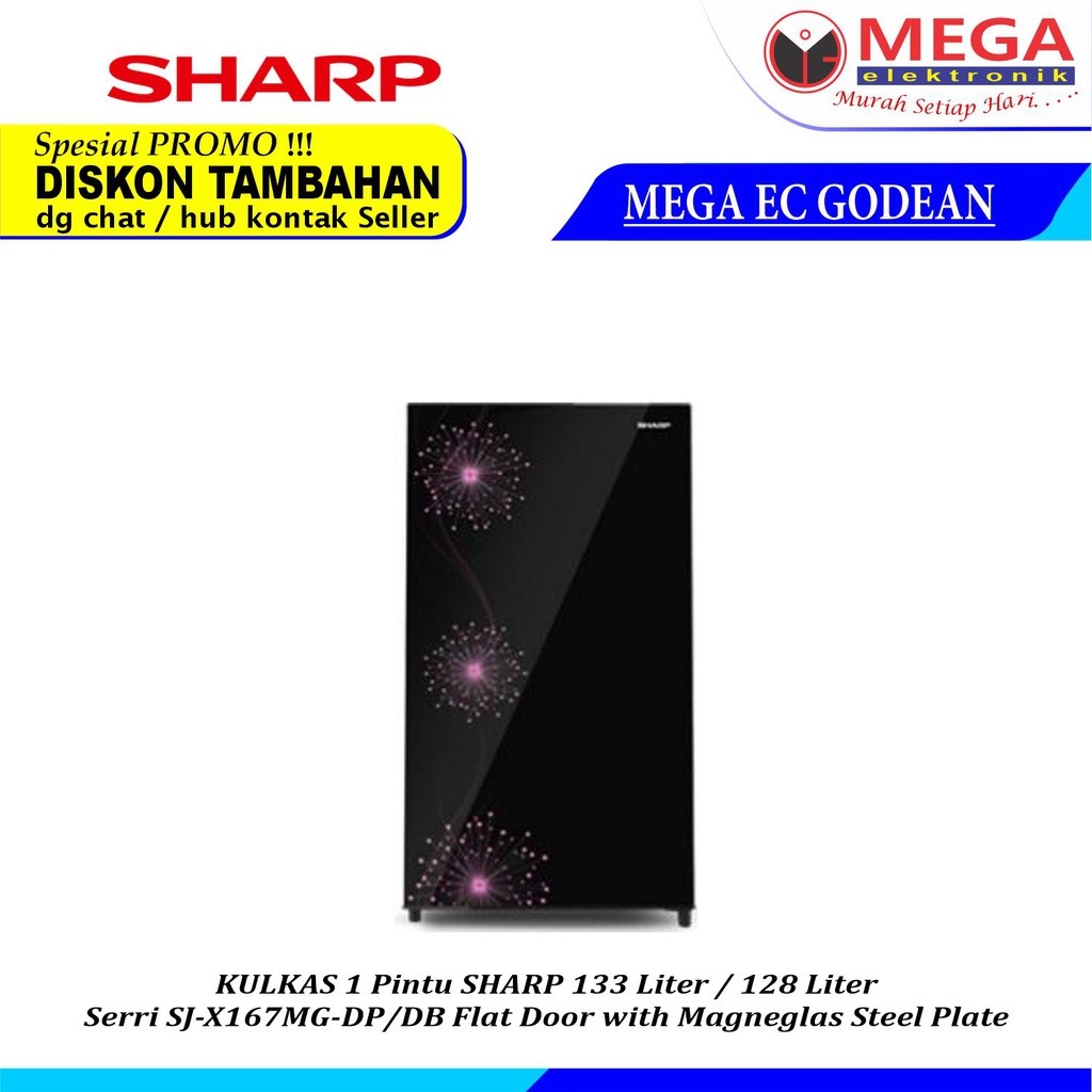 KULKAS 1 PINTU SHARP SERI SJ-X167MG-DB/DP 133/128 LITER LEMARI ES SJ X167MG DB/DP GARANSI RESMI SJX1