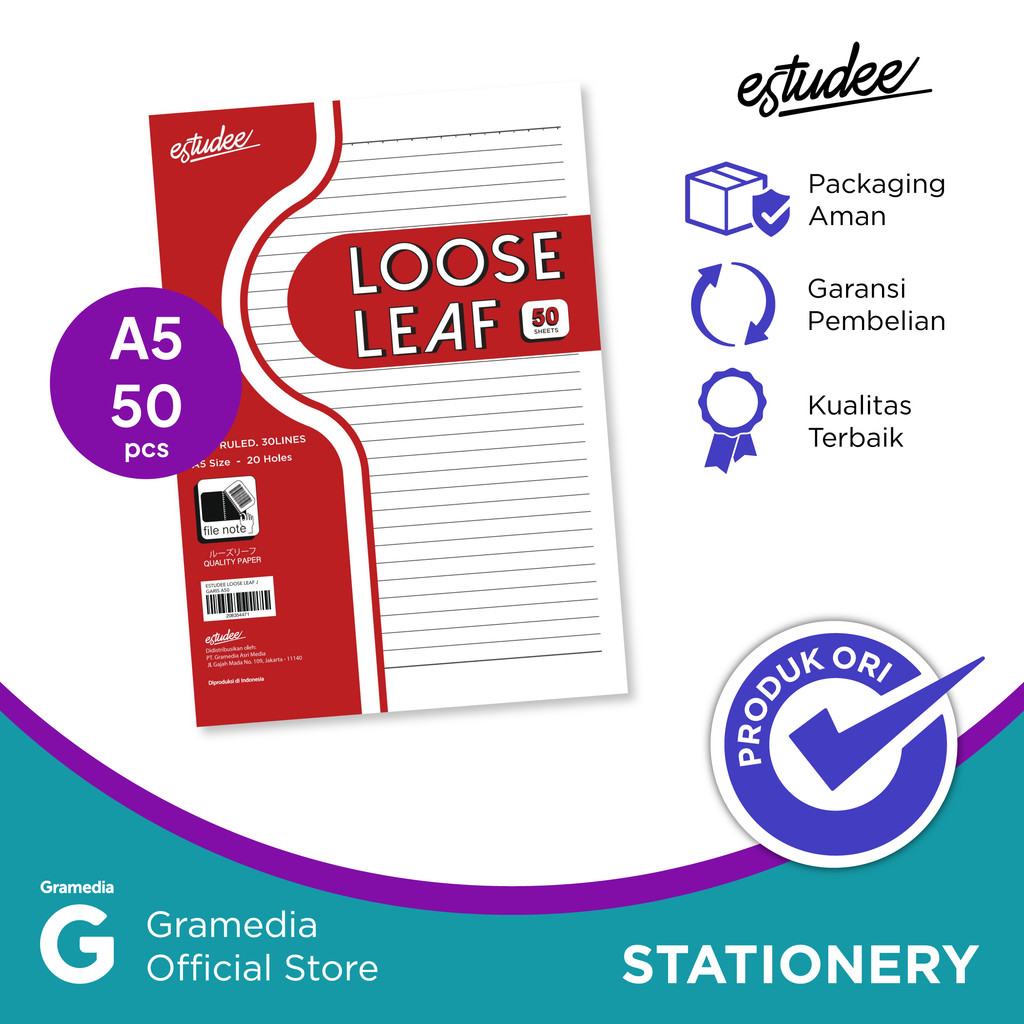 

Estudee Loose Leaf J Garis A50