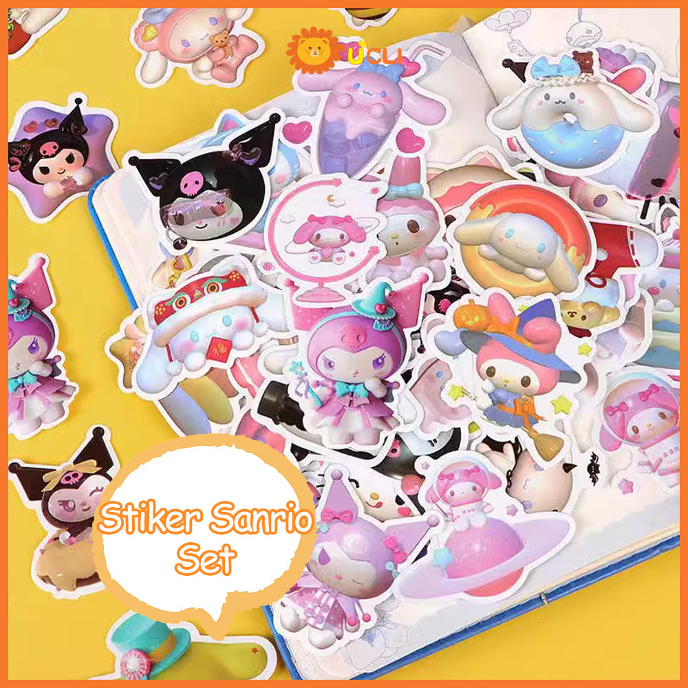 

Ucli 100pcs Stiker Lucu 3d Kartun Stiker Waterproof Stiker Deco