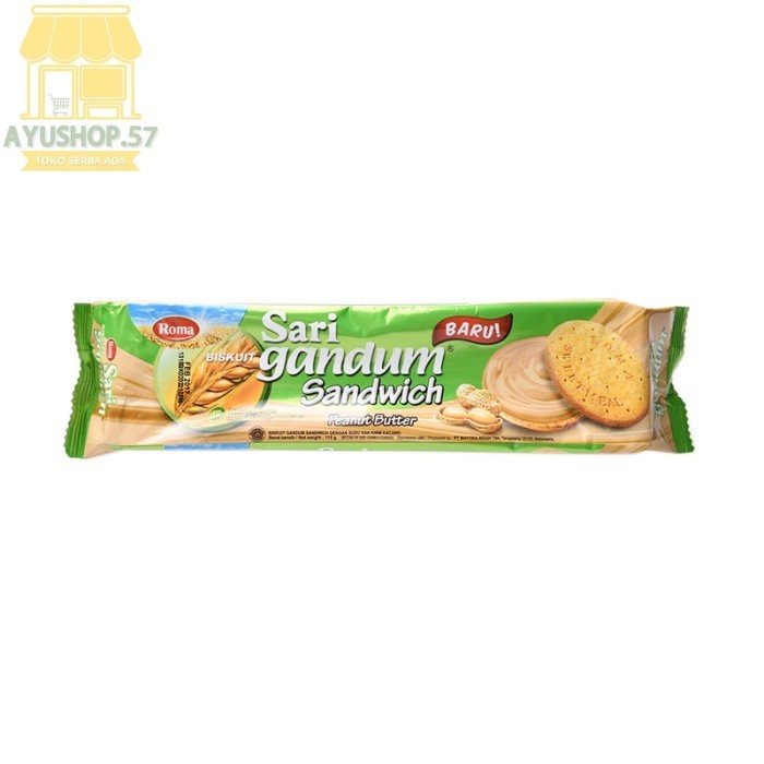 

Roma Sari Gandum Peanut [115 g] - AYUSHOP57