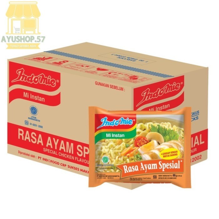 

Indomie Ayam Spesial Mie Instan [68 g/ 40 pcs/ Karton] - AYUSHOP57