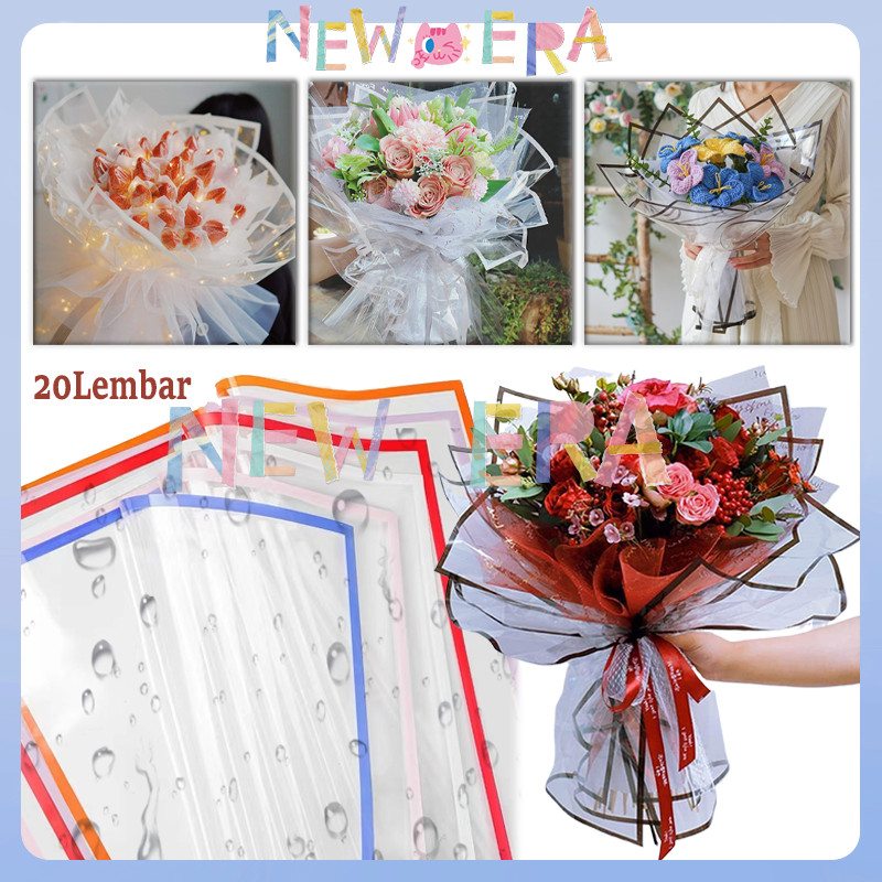 Flower Wrapping Paper Varian List Gold Frame Transparant