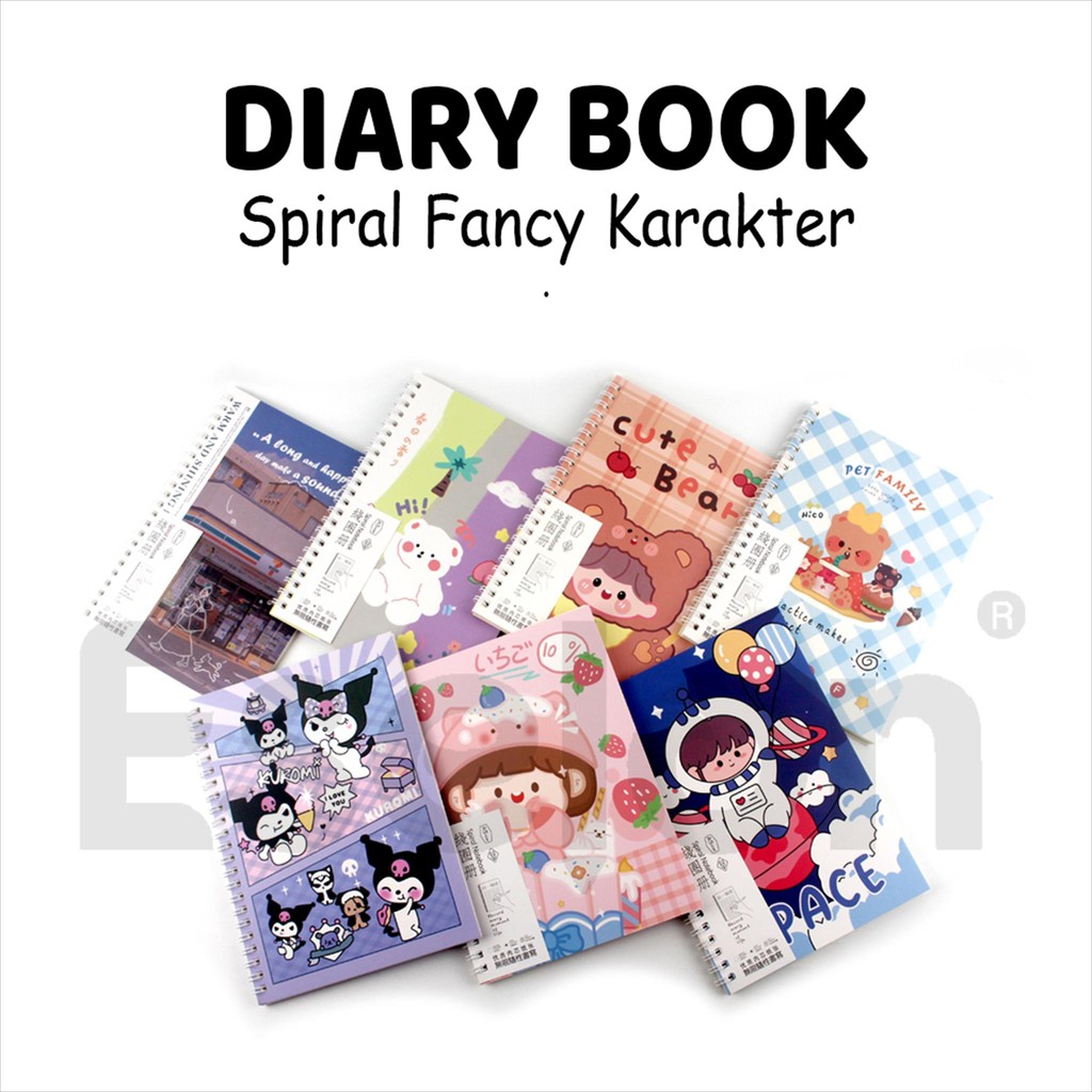 

Diary Spiral A5 Karakter / Note book A5 Spiral 42 LEMBAR