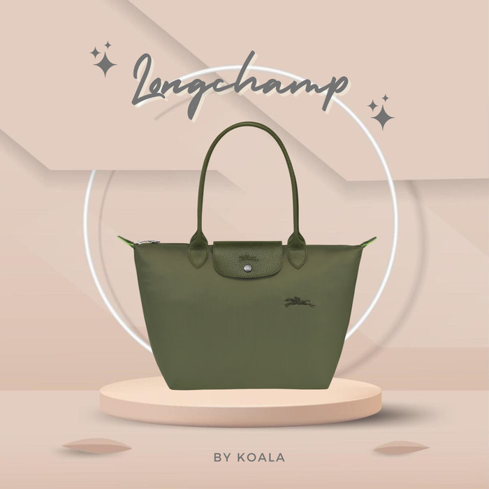 [READY STOCK] Tas Longchamp Le Pliage Green Tote Bag - Forest, Medium