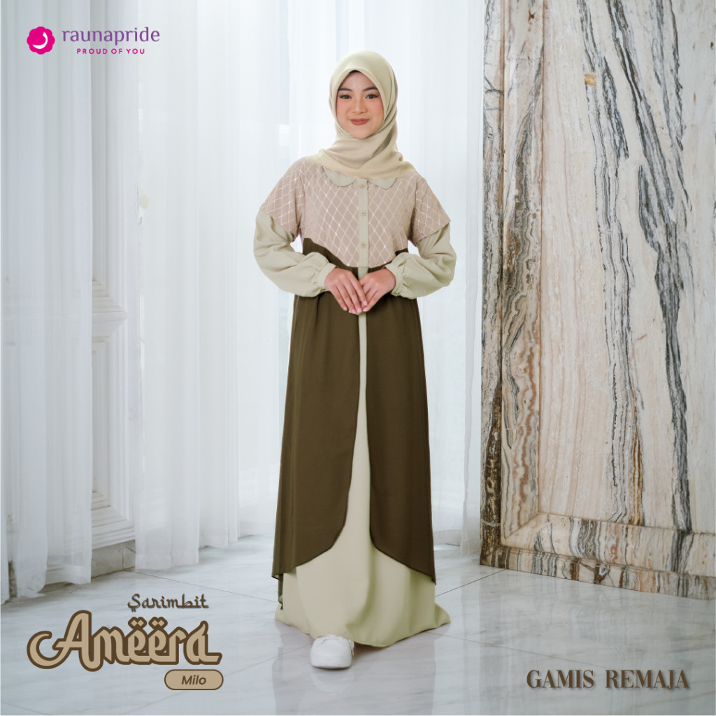 Sarimbit Ameera Outfit Gamis Anak Remaja Kekinian by Rauna